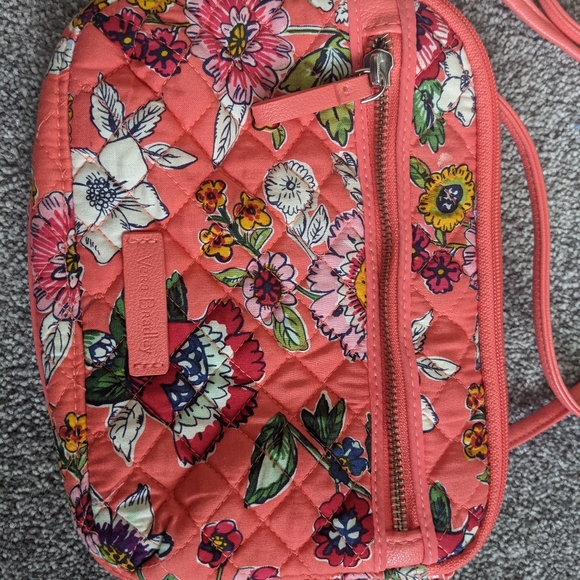 Vera Bradley Coral Floral Little Crossbody - Picture 3 of 5
